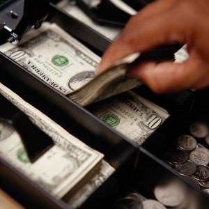 Money in a Cash Drawer