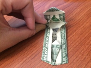 Money Origami Shirt - step 11 b