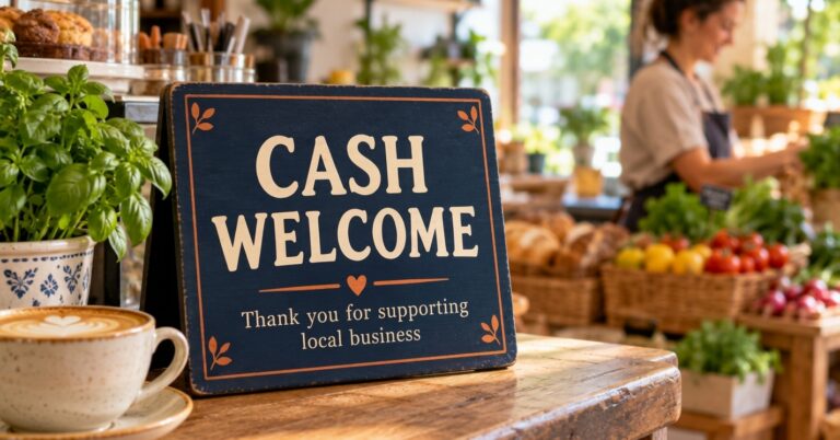 Cash Welcome: a Small Sign, a Big Difference 