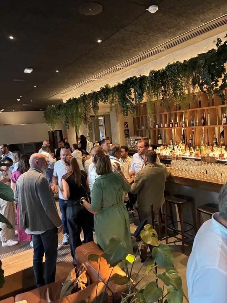 Retail technology industry representatives at a partner networking event