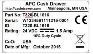 cash drawer label